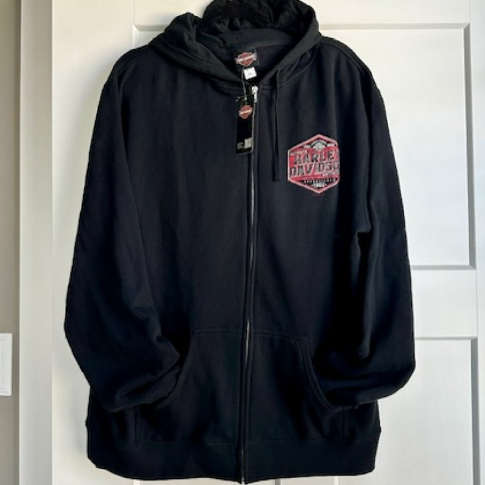 Harley Davidson Full-Zip Hoodie - Boneyard HD - Black 2XL - NWT